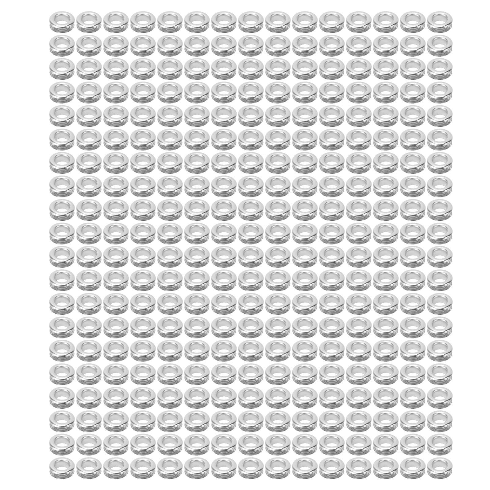 Juego de 300 Ojales de Acero Inoxidable de 8mm, con Arandelas, Herramienta para Zapatos, Ropa, Manualidades, Bolsa, Bricolaje (SILVER)