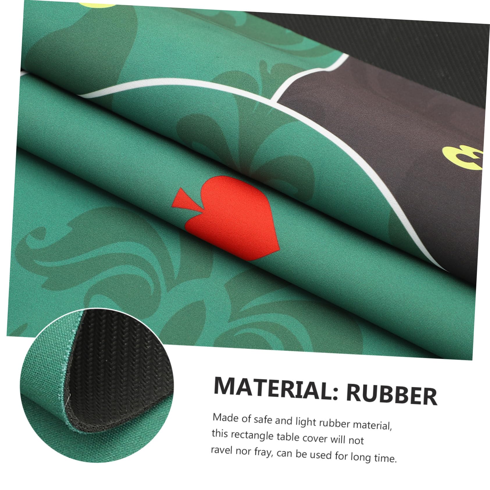Tapete de Poker de Goma Antideslizante Multifuncional para Mesa Cubierta de Mesa para Poker Dominó y Dados Fácil de Enrollar y Almacenar para Uso Familiar y Profesional