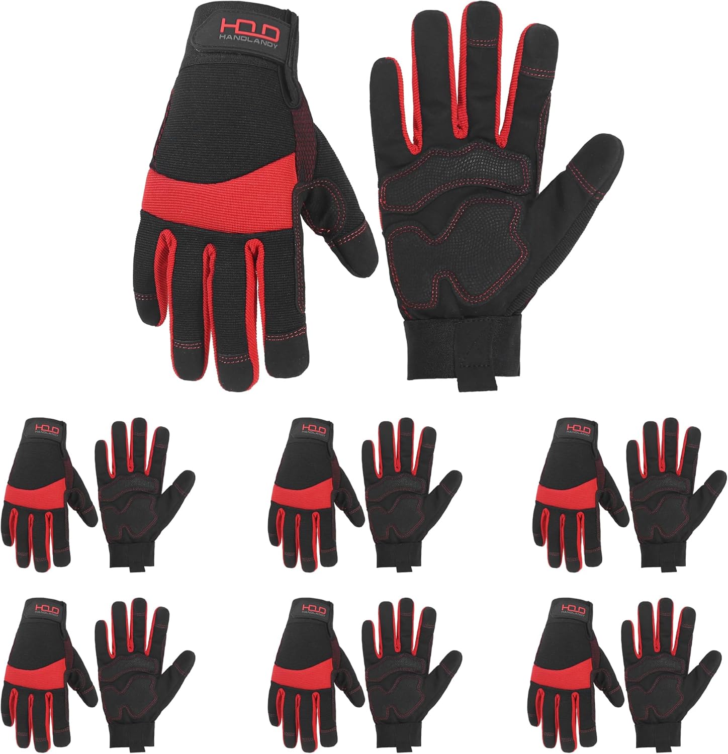 KONGOUARD Hi-vis Reflective Anti-Vibration Safety Work Gloves, Mechanic Gloves, Touchscreen Working Gloves