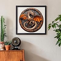 Vista 2 de KAAYEE Rompecabezas de madera para adultos, rompecabezas de madera con diseño de dragón mecánico con visión 3D, rompecabezas de madera avanzado