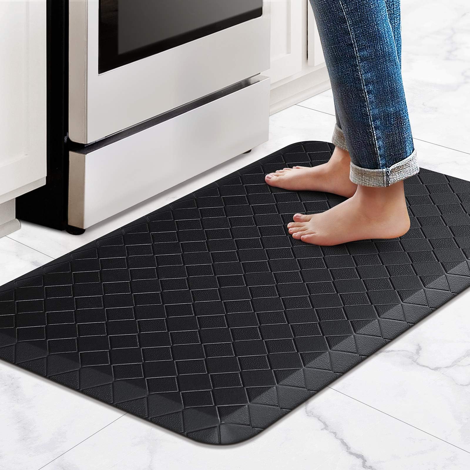 Amazon.com: WEZVIX Cushioned Kitchen Mat 2 PCS, Anti Fatigue Kitchen ...