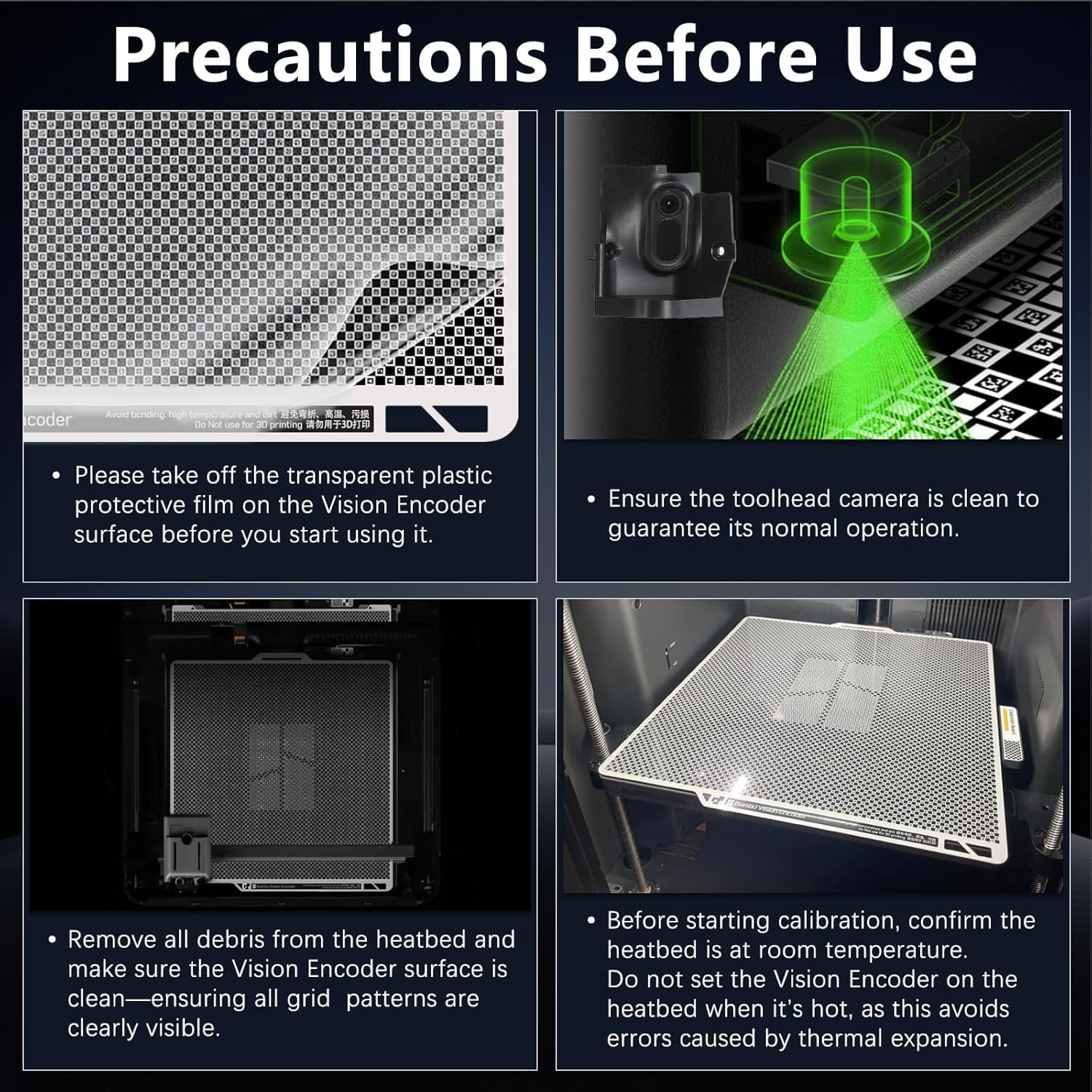 Original X2D Vision Encoder for Bambu Lab X2D, 50µm Ultra-Accuracy Calibration Plate, 5-Minute Calibration, Injection-Molded-Level 3D Print Quality, High-Precision Large-Size Prints