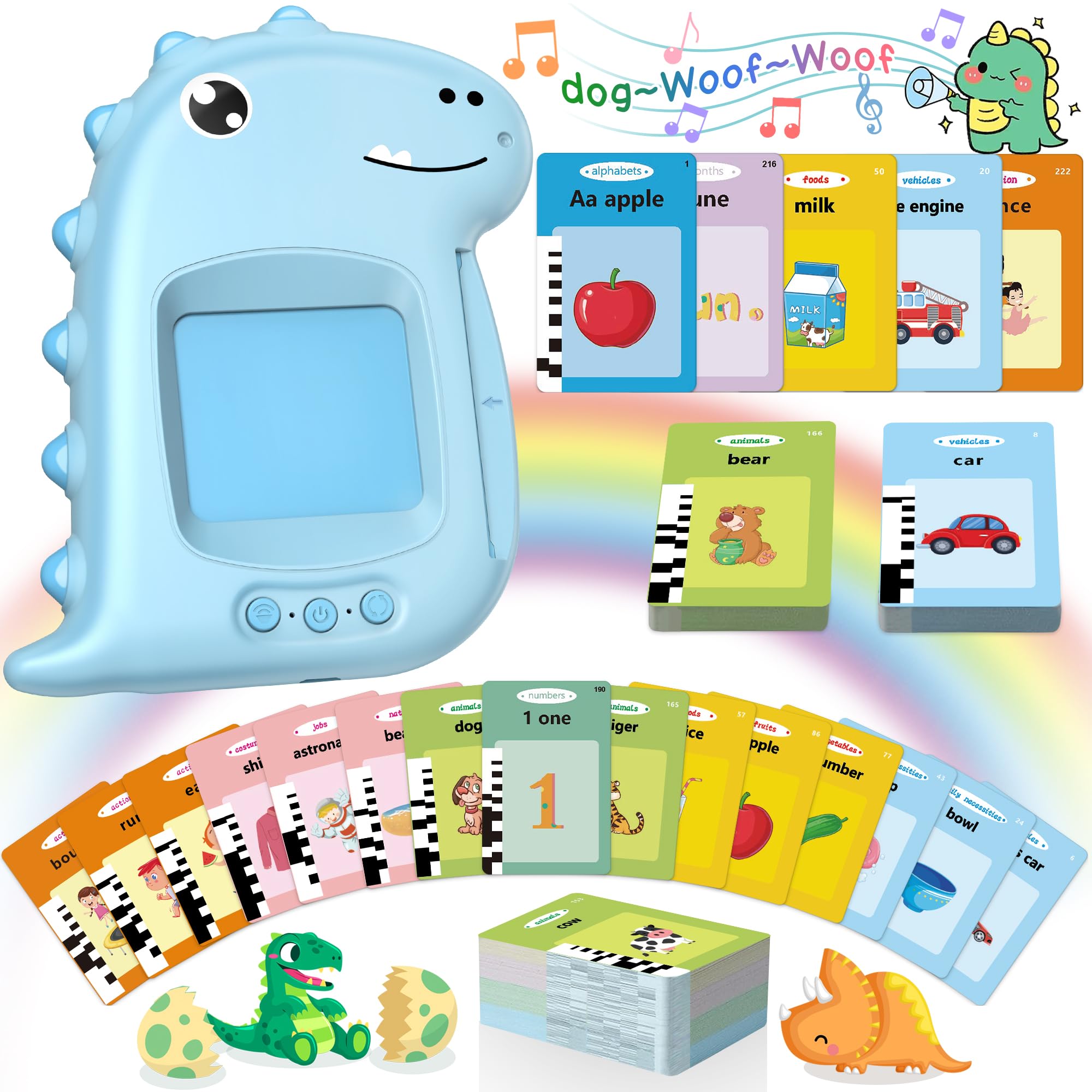 336 Sight Words Talking Flash Cards Toddler Toys Gifts