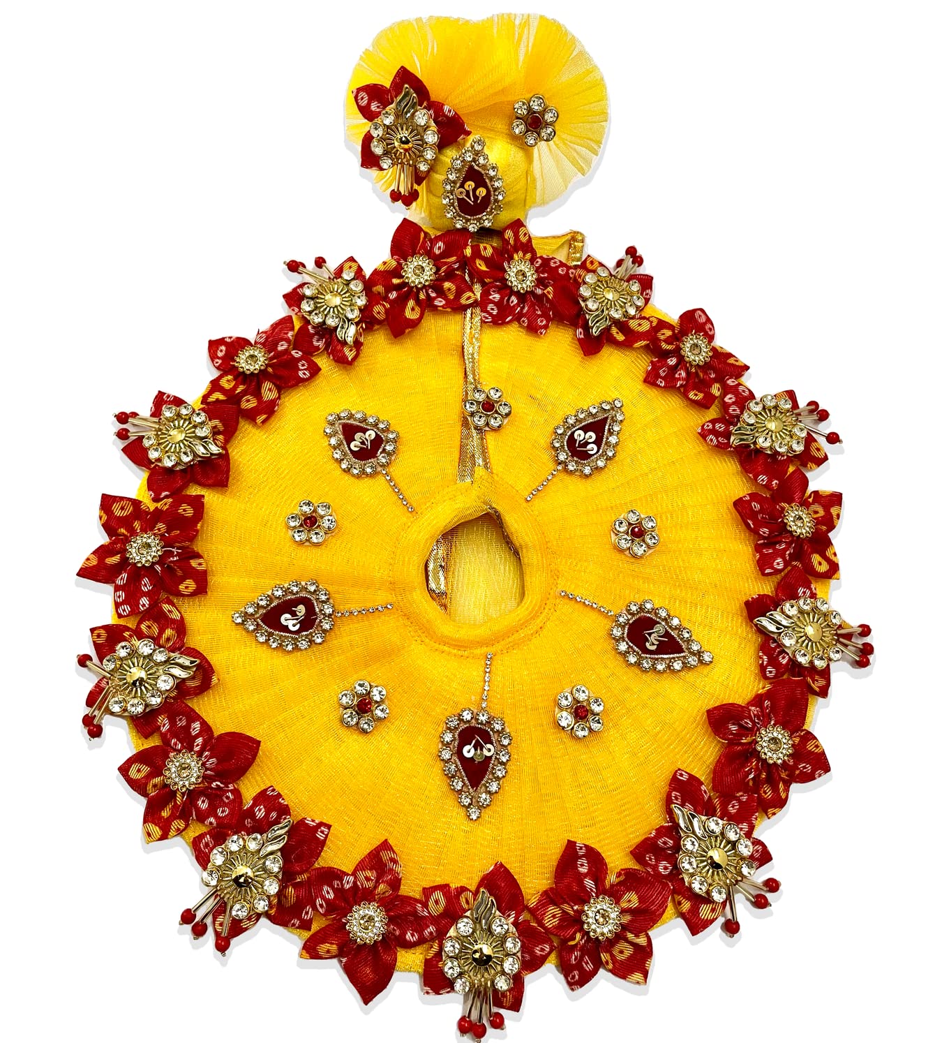 Laddu Gopal Dress with Pagdi Holi Special (Yellow Bandhej) (1)