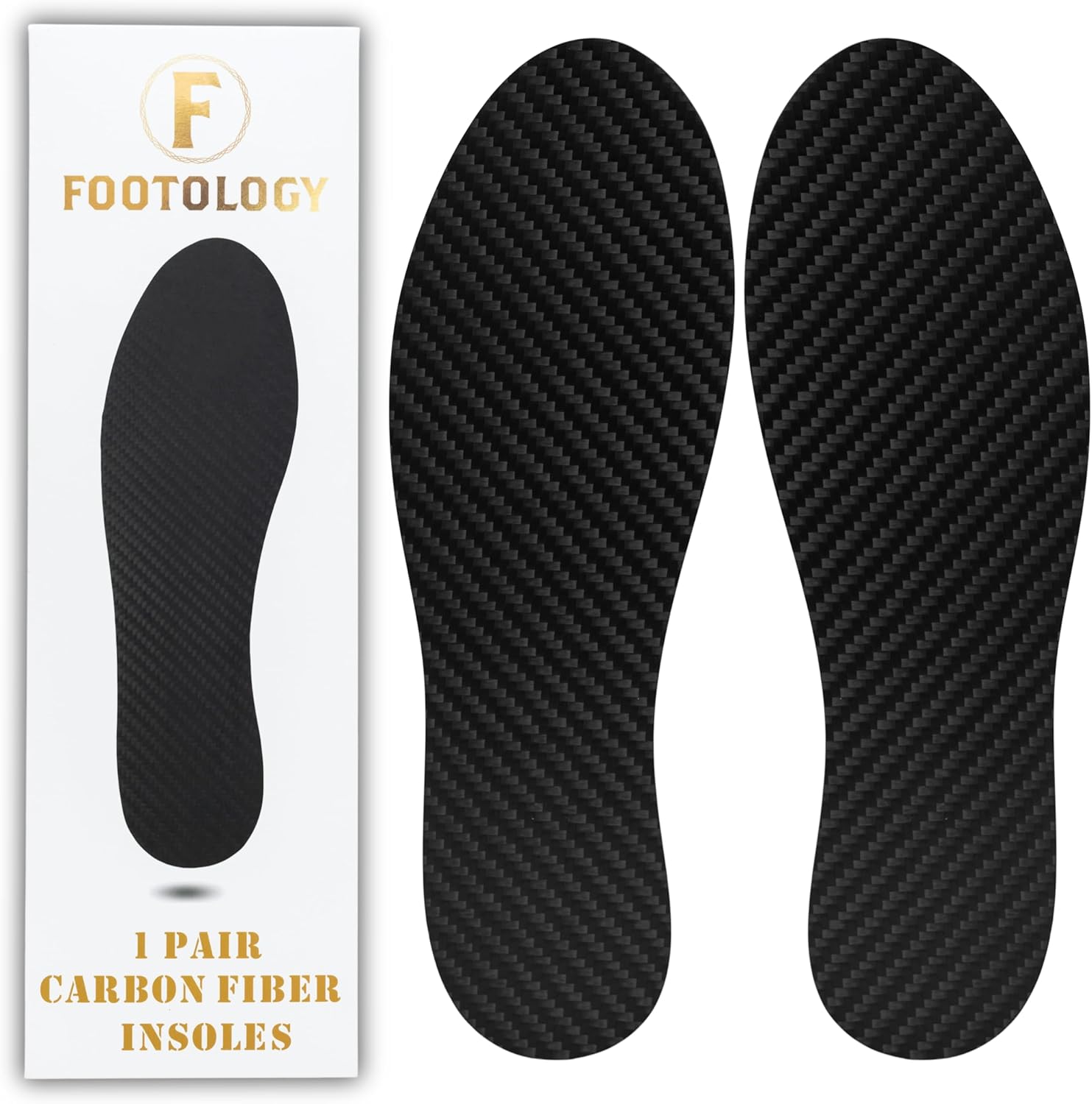 Footology Carbon Fiber Insoles1 Pair Rigid Carbon Fiber