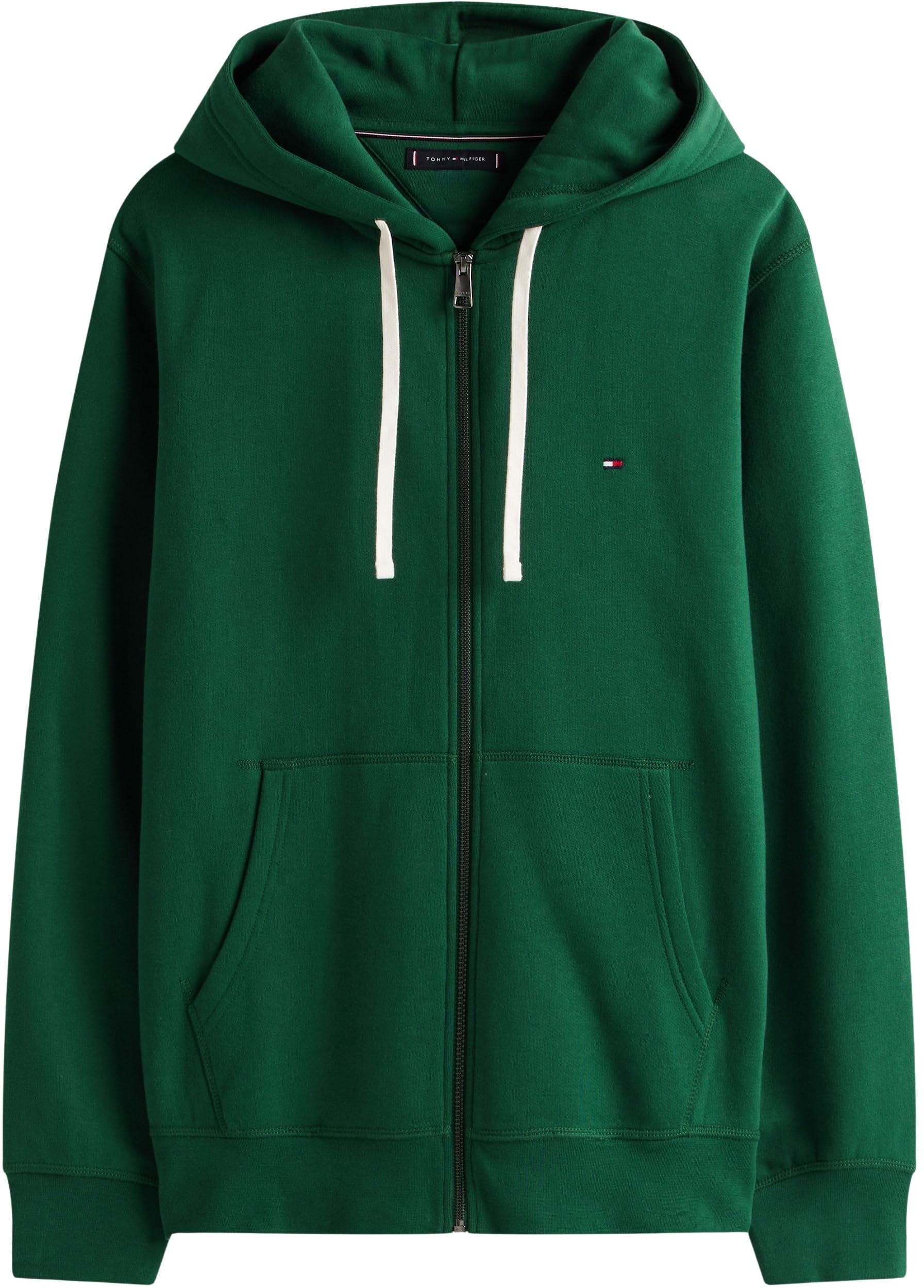Tommy Hilfiger Chaqueta con Cremallera Hombre Essential Fleece Zip Through con Bolsillos