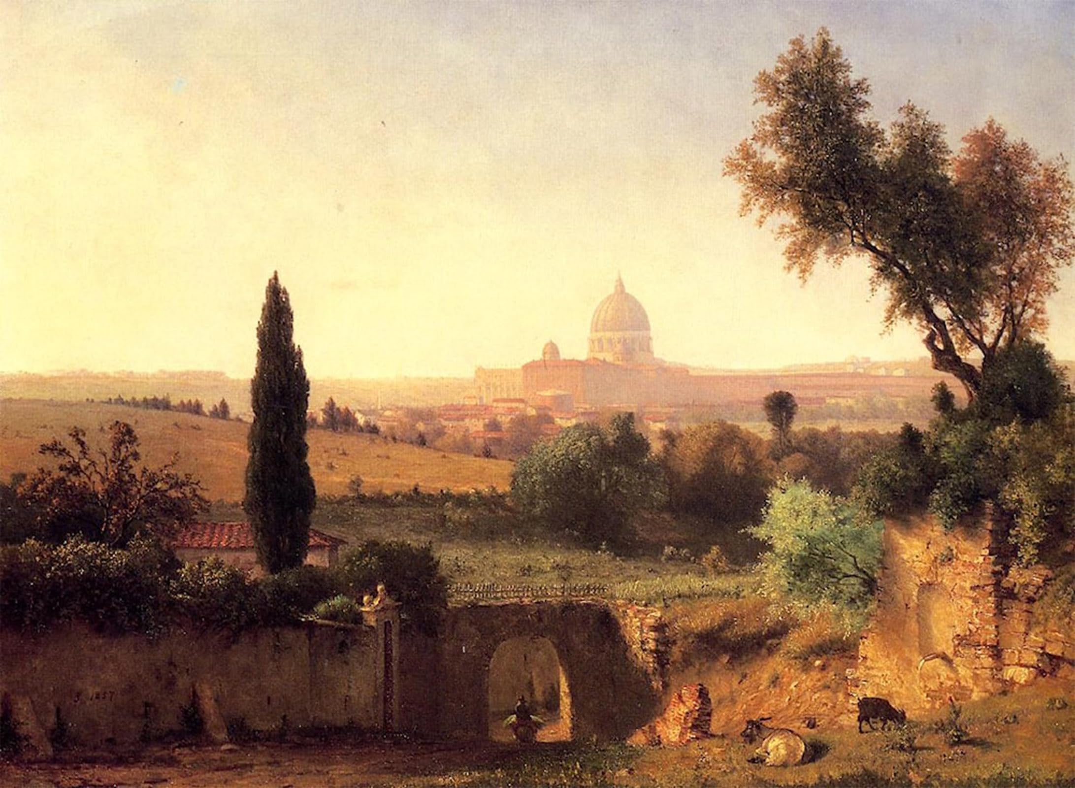 Artxlxxbn No Frame Famous Print Painting Colorful Art Print St. Peter Sby George Inness Canvas Art Decorations For Home Decor 60X90cm