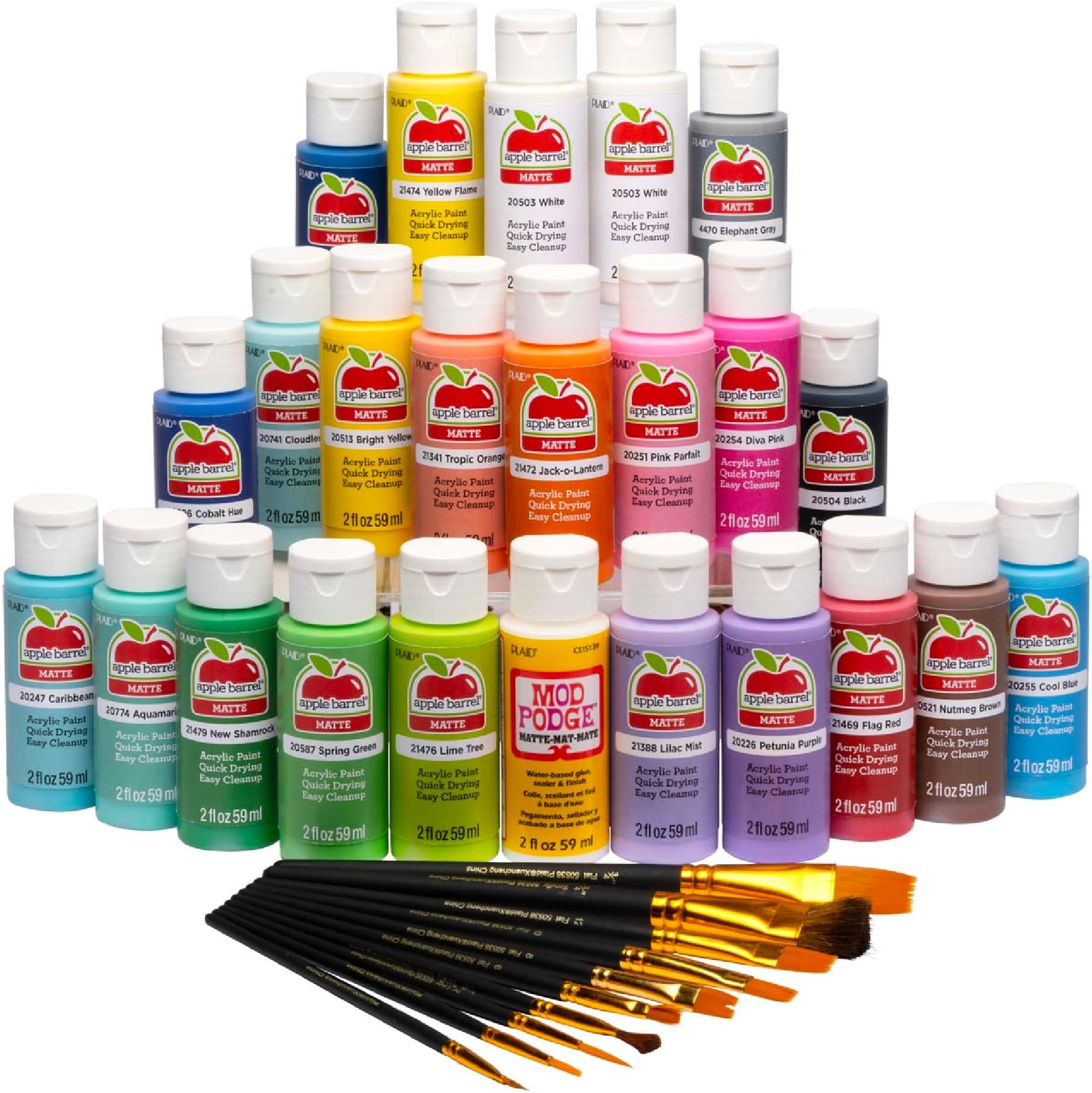 Apple Barrel NonToxic MultiPurpose Acrylic Paint Set, 2