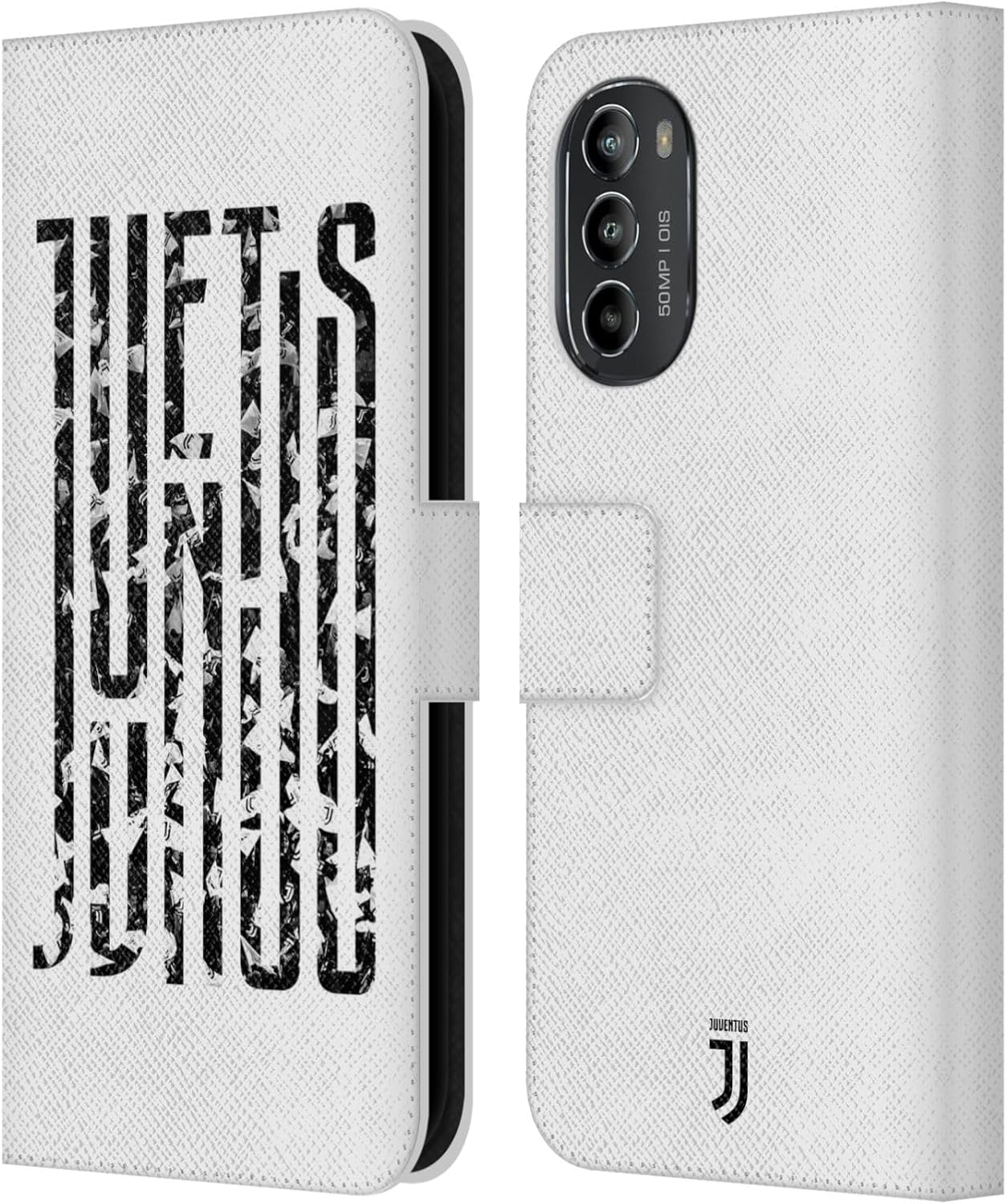 Head Case Designs Officially Licensed Juventus Football Club Fans Graphic Logo Leather Book Wallet Case Cover Compatible with Motorola Moto G82 5G