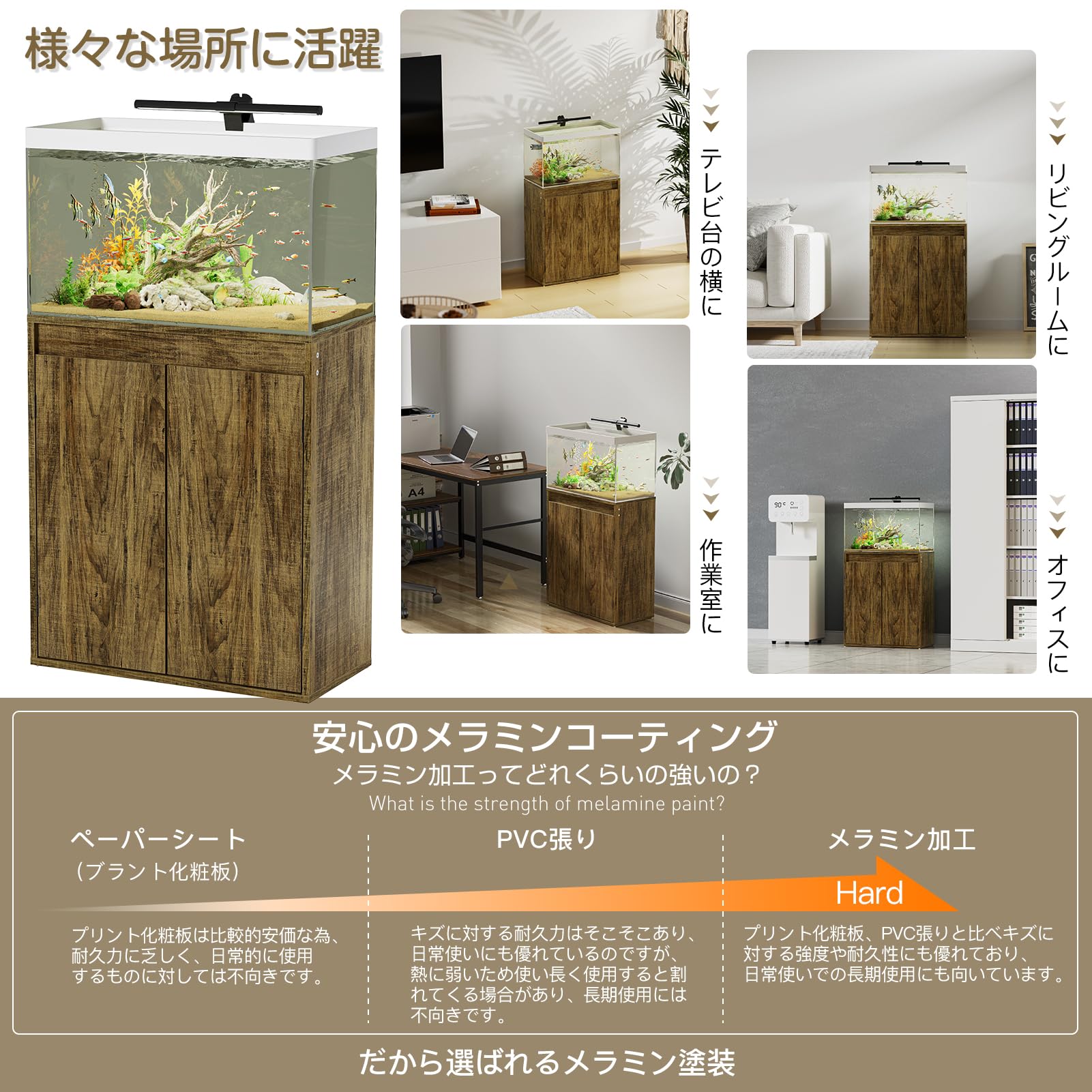 Amazon.co.jp: DEWEL 水槽 台 水槽設置台 幅60×奥行30×高さ70cm ウッド 