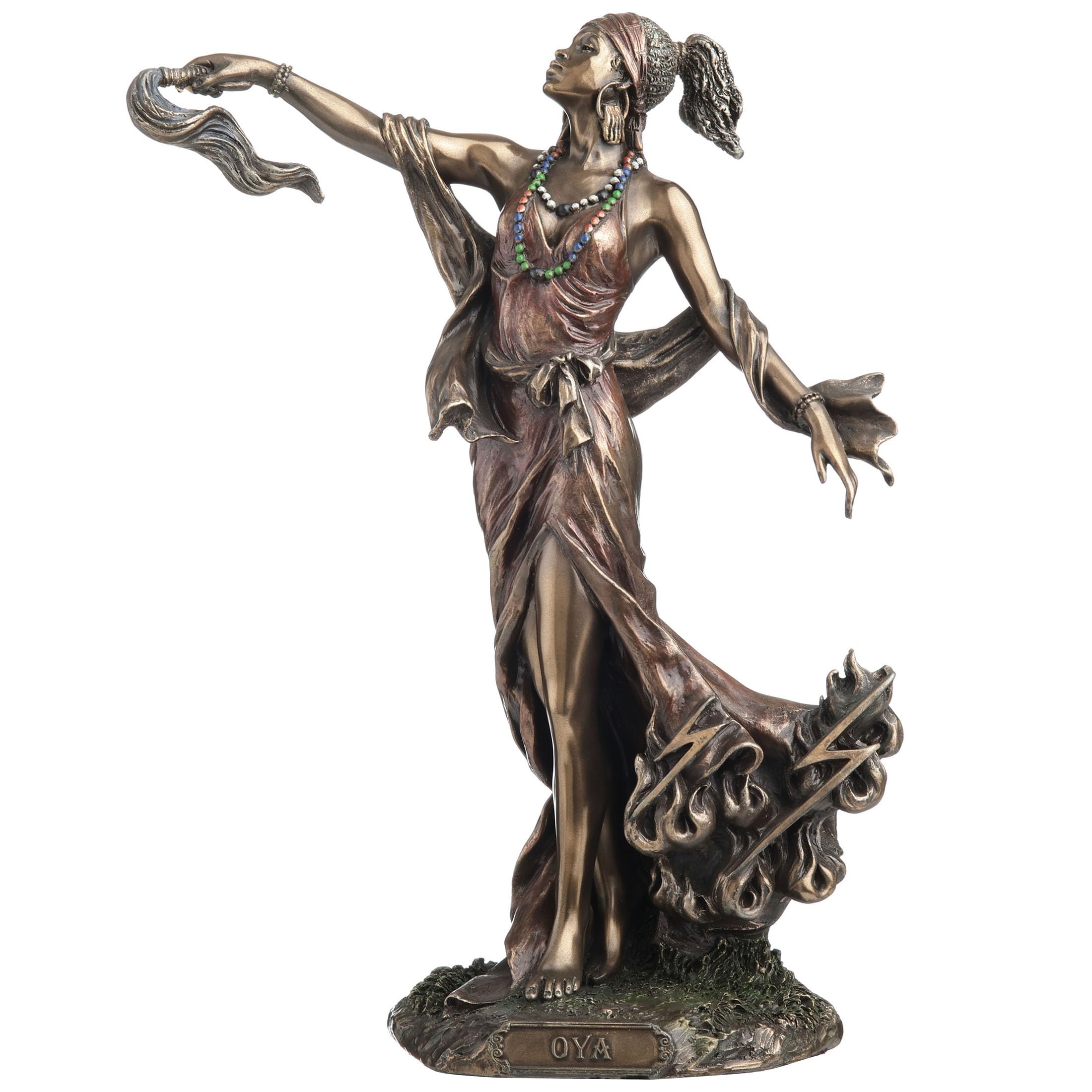 - UNICORN STUDIO OYA - Goddess of Wind, Storm and Transformation Figurine, Bronze Color