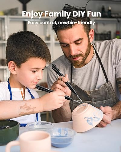 Miniatura 3 de HARDELL Bolígrafo grabador, bolígrafo de grabado recargable inalámbrico para metal, madera, vidrio y plástico, graba más de 50 superficies, 37000