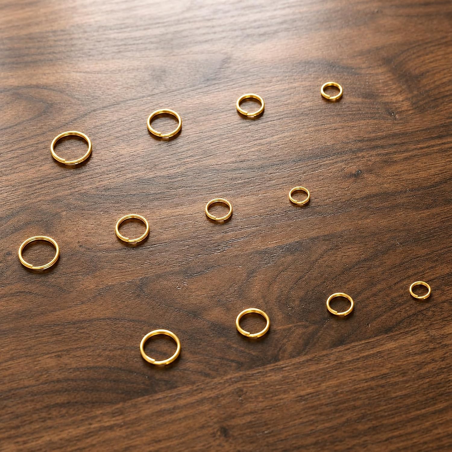 Nogeqi 100PCS Small Split Rings, Double Open Split Rings 6/8/10/12mm