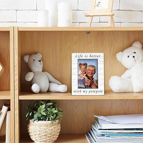 Miniatura 3 de Pawpaw Gifts - Marco de fotos de 4 x 6 pulgadas, marco de fotos de madera de papayas, regalo de cumpleaños para el día del padre, regalos de