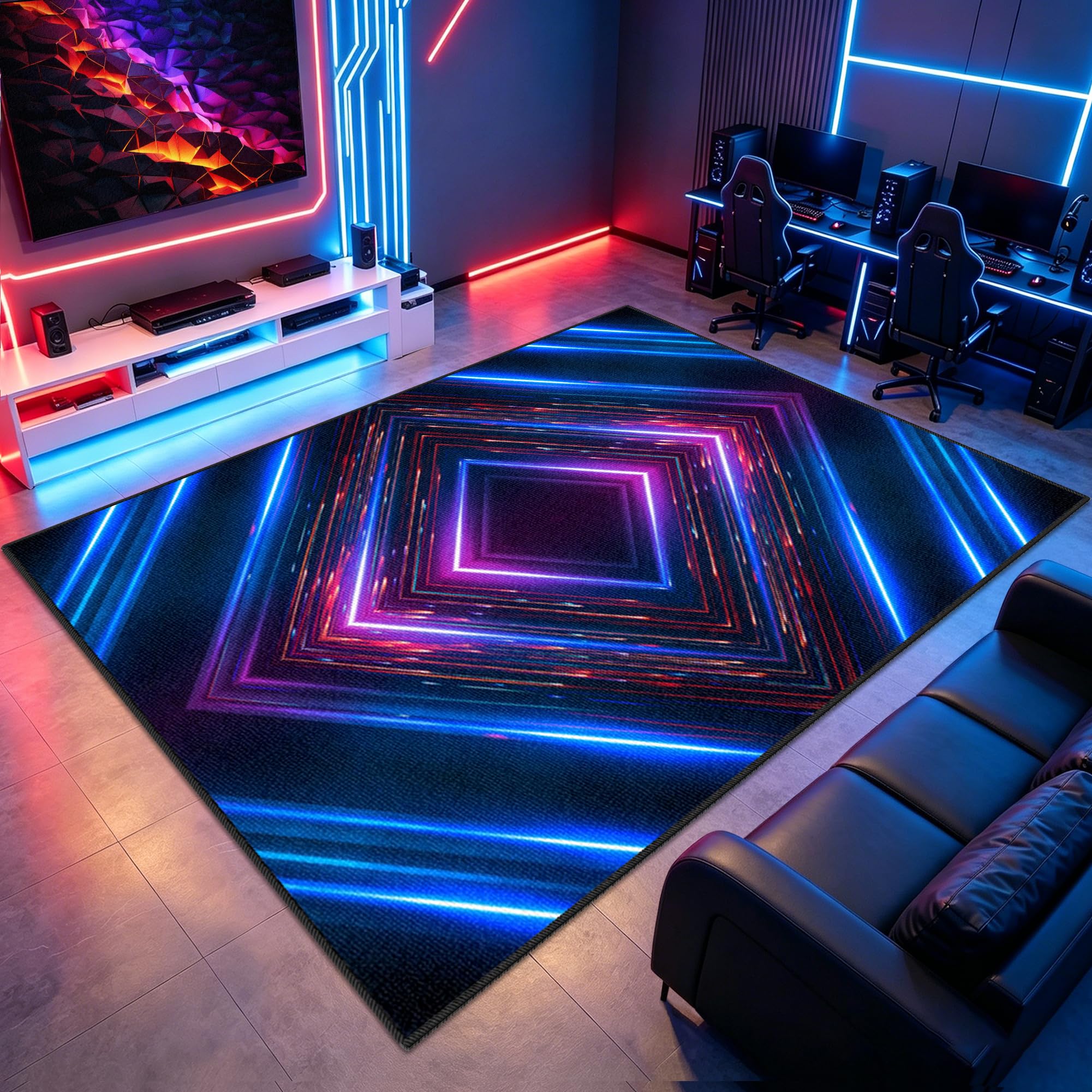 Tapis chambre ado gamer 3D pour transformer le coin jeux des garçons
