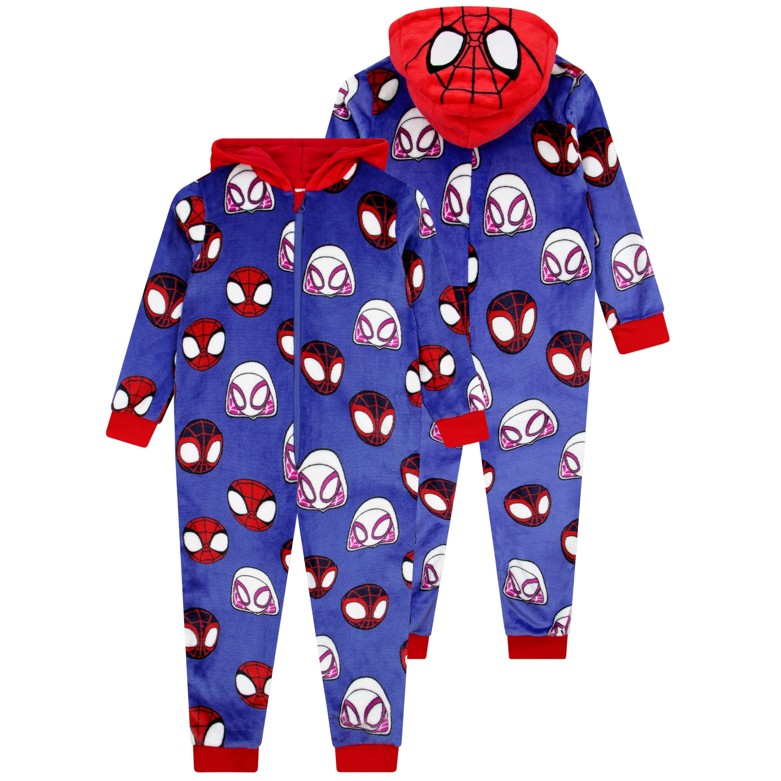 Marvel Pigiama Bambino | Spiderman Pigiama Intero Bambini | Pigiamone Pile Bambino | 2 E 8 Anni