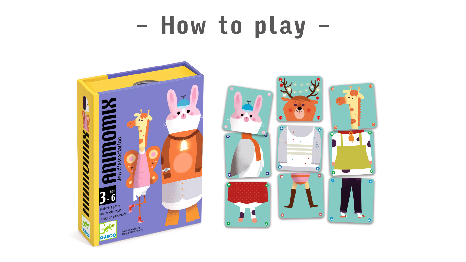 Amazon.co.jp: DJECO ジェコ アニモミックス 絵合わせ カード