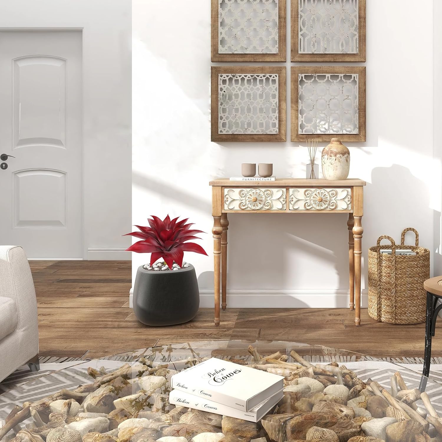 Fake Agave Plants 17.7 Inch Fake Succulents Plants Artificial Plants Indoor Outdoor Faux Plants Aloe Vera Plant Greenery Stem Without Pot, Silk Plants for Home Office Garden Yard Front Porch Decor - Image 6