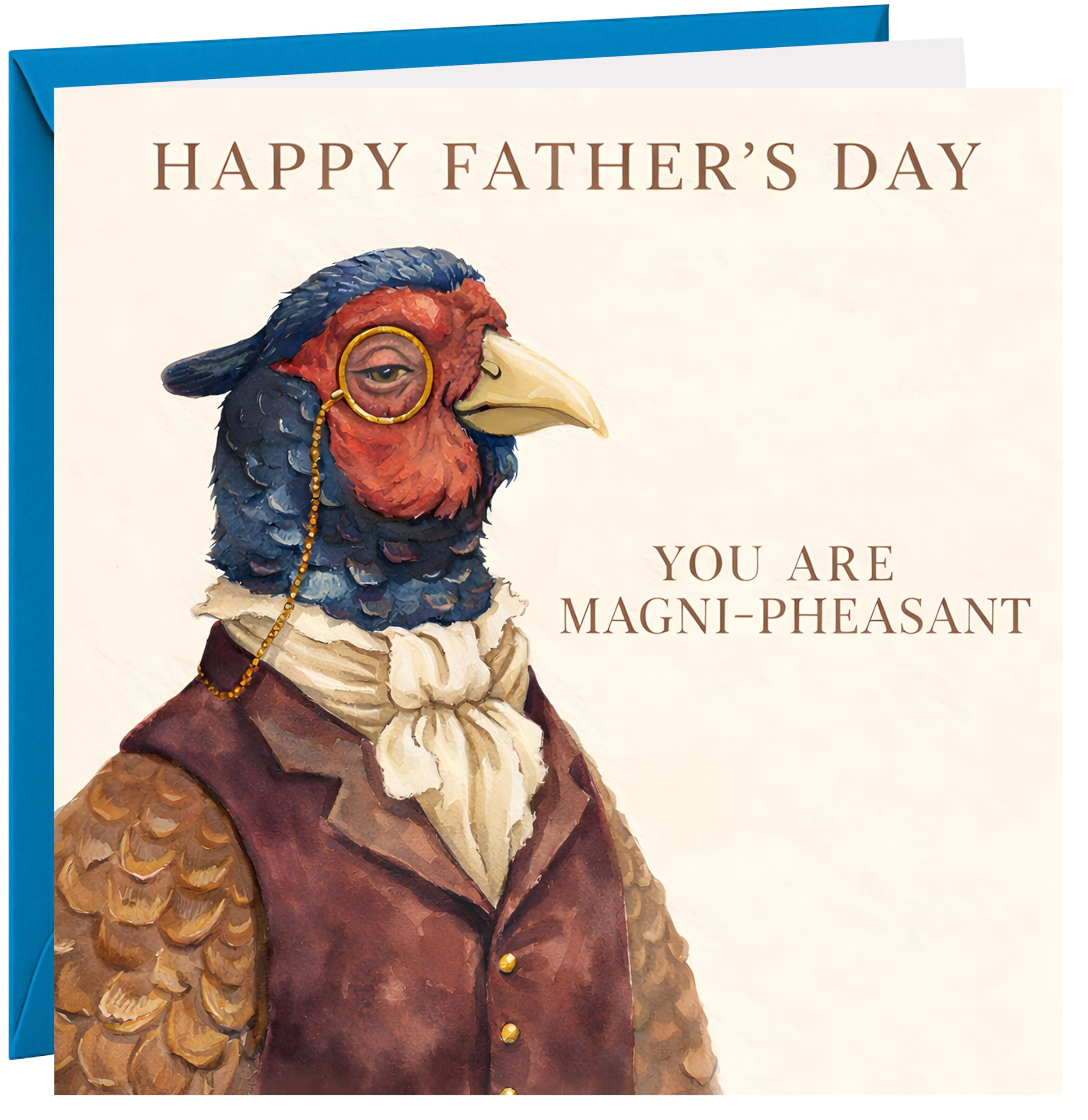 Fathers Day Card For Dad Funny Joke Magni-Pheasant Pun Card 350gsm Father's Day Cards From Son or Daughter