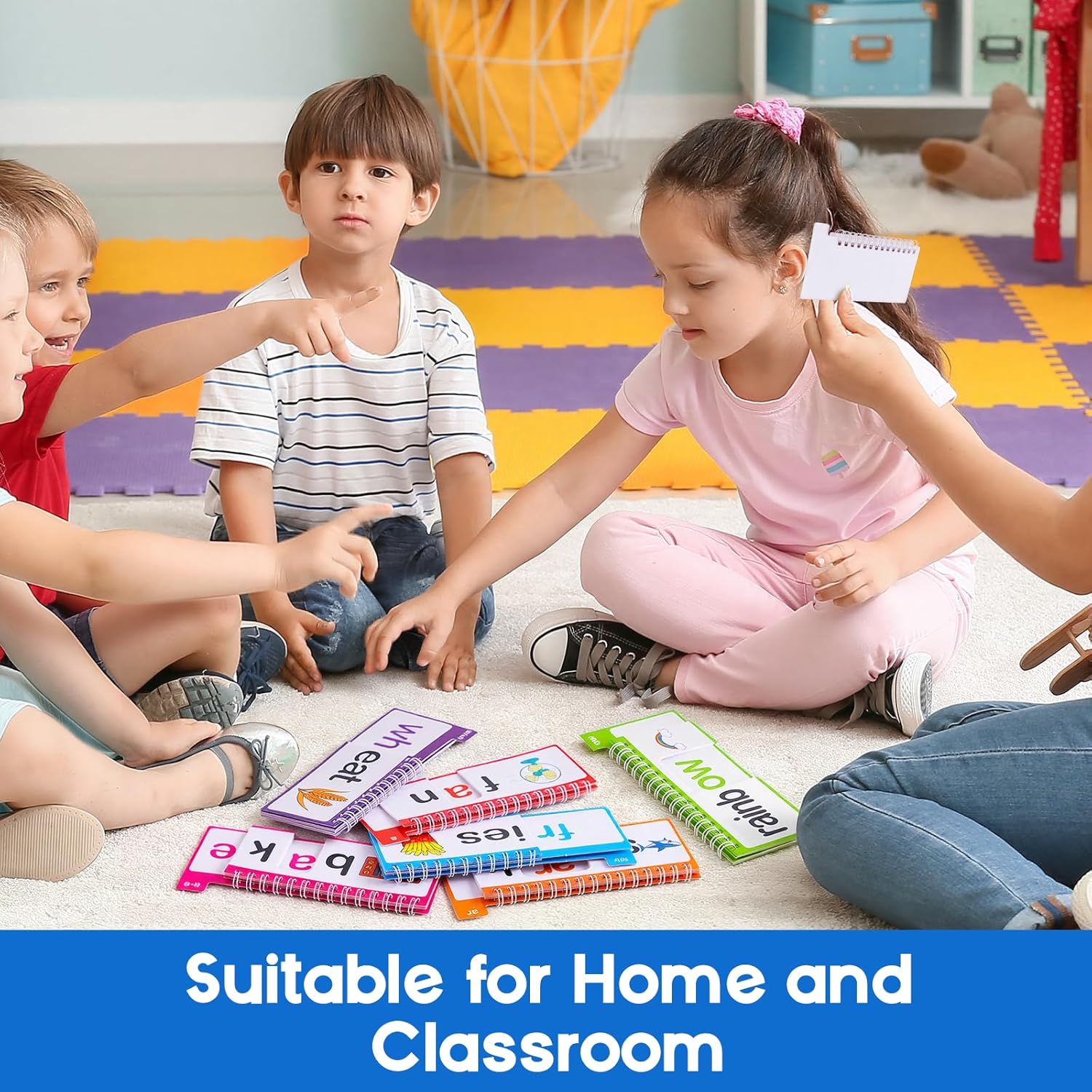 Word Family Build Book, 40 Read and Rhyme Flip Books, Learn to Read Phonics Flash Cards, Sight Words Flash Cards Kindergarten Flip Books for Kids Homeschool Preschool Learning Activities - Image 7