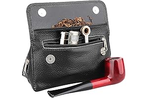 Premium Leather Tobacco Pipe Pouch - Preserving Aroma And Freshness