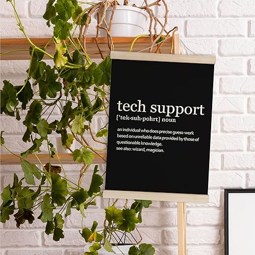 Miniatura 3 de HRQKO Tech Support Definition - Marco para colgar pósteres, arte de pared moderno y minimalista con marcos de madera, regalos de soporte técnico