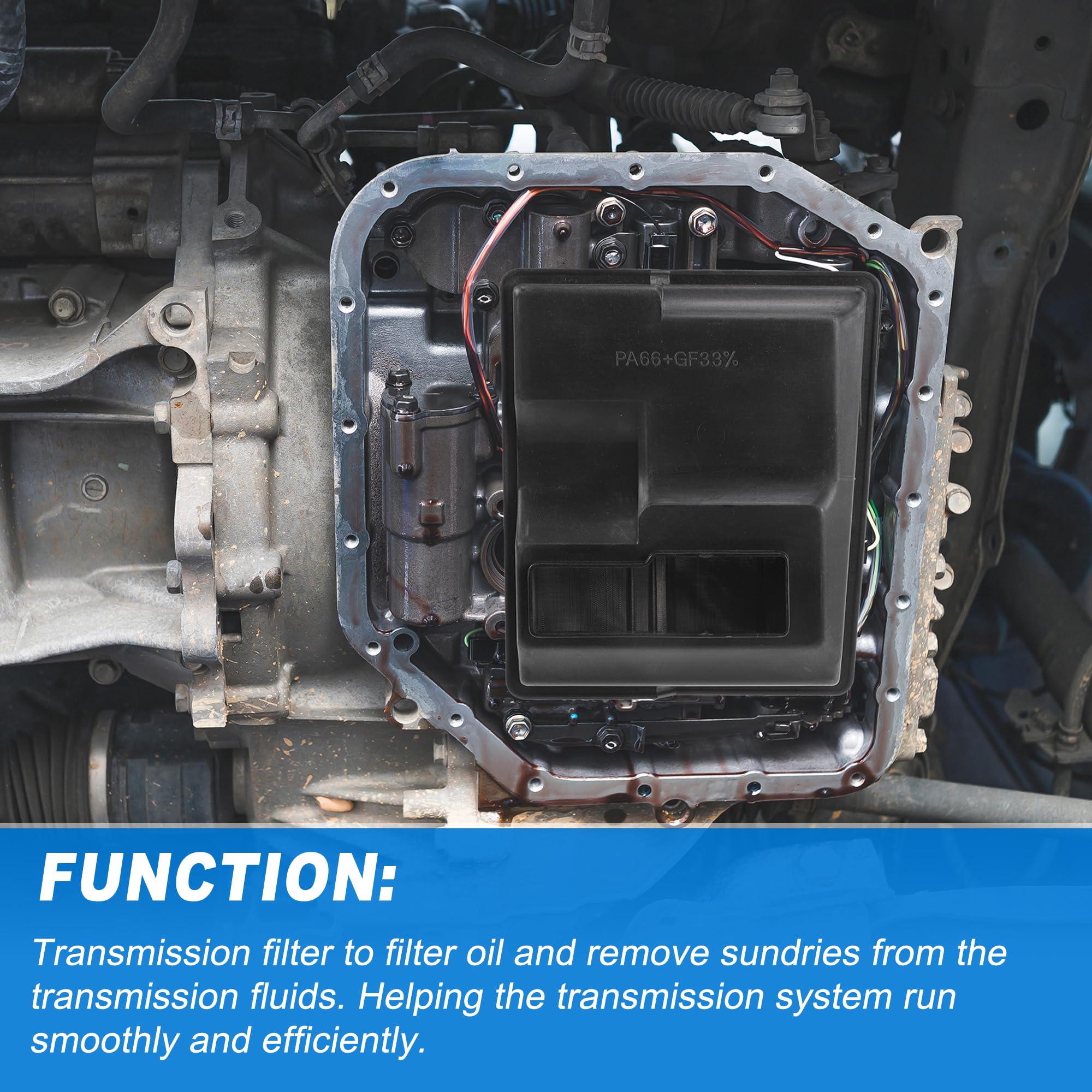 QUARKZMAN Kit De Filtro De Transmisión Automática Para Volvo S60 14-18 | 2 Pcs, Para Transmisiones Af40/Af21/Tf-80Sc/Tf-81Sc, Para Volvo Xc70/S80, Material Plástico/Caucho, Negro, Junta 11 Orificios