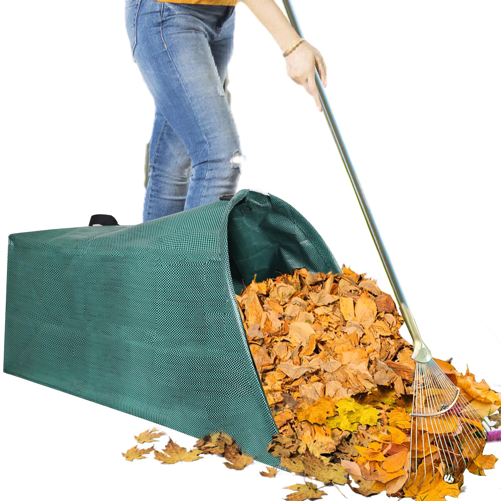 Sac Collecteur De Feuilles Réutilisable 150L - Type Poussière Avec Cadre - Grand Volume Pour Jardin Et Débris Extérieurs - 7