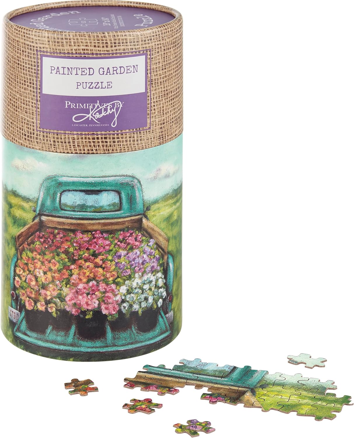 Primitives by Kathy Puzzle - Truck Bed Flowers