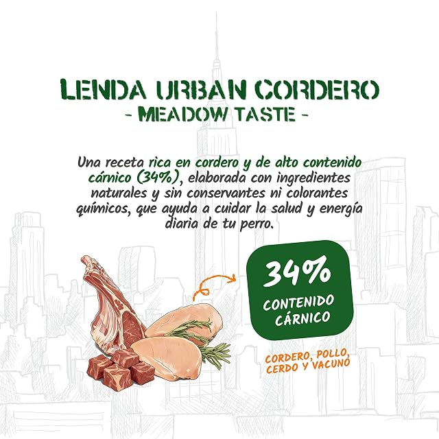 Foto 2 de 8 de Lenda Urban Meadow Taste 10 kg - Cordero - Pienso Natural para Perros Mini-Medium (3-20 kg)