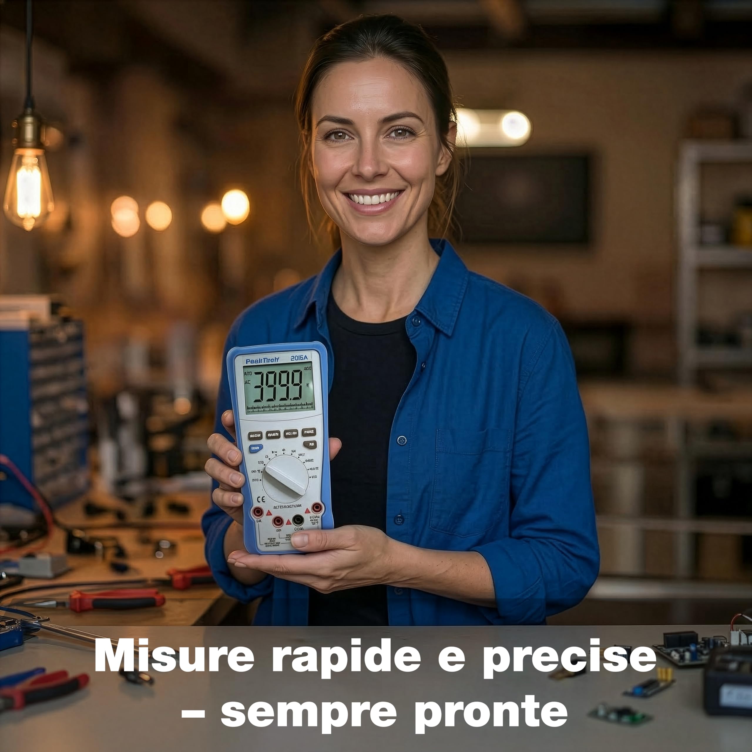 PeakTech® P 2015 A Multimetro digitale a vero valore efficace ~ 4.000 conteggi ~ 1000V AC/DC ~ 10A AC/DC ~ Auto-Range