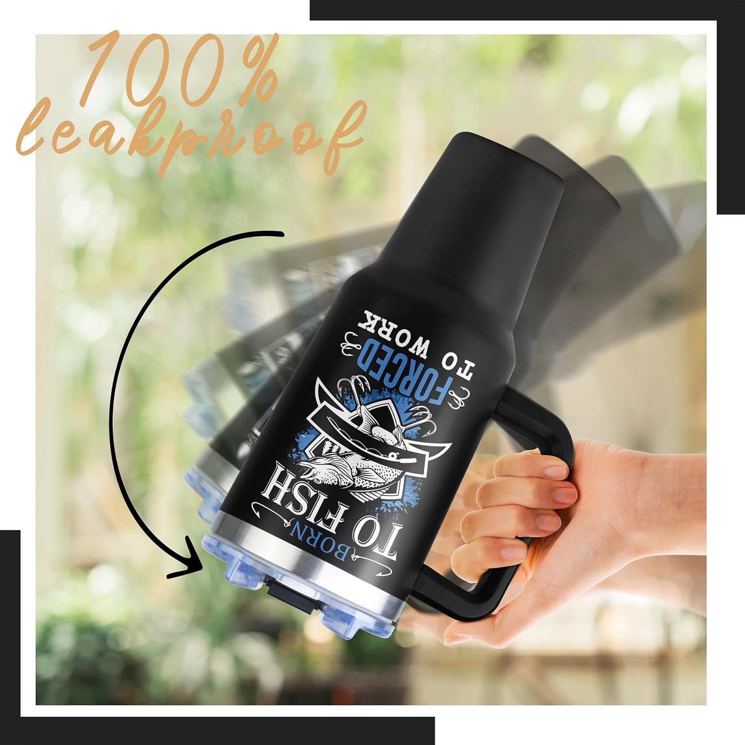 40oz Tumbler with Handle and Straw, Funny Fishing Gifts for Boys/Women/Men Unique, Mens Fly Fishing Gift, Gifts for Men Who Love Fish, Gift for Fisherman - Image 4