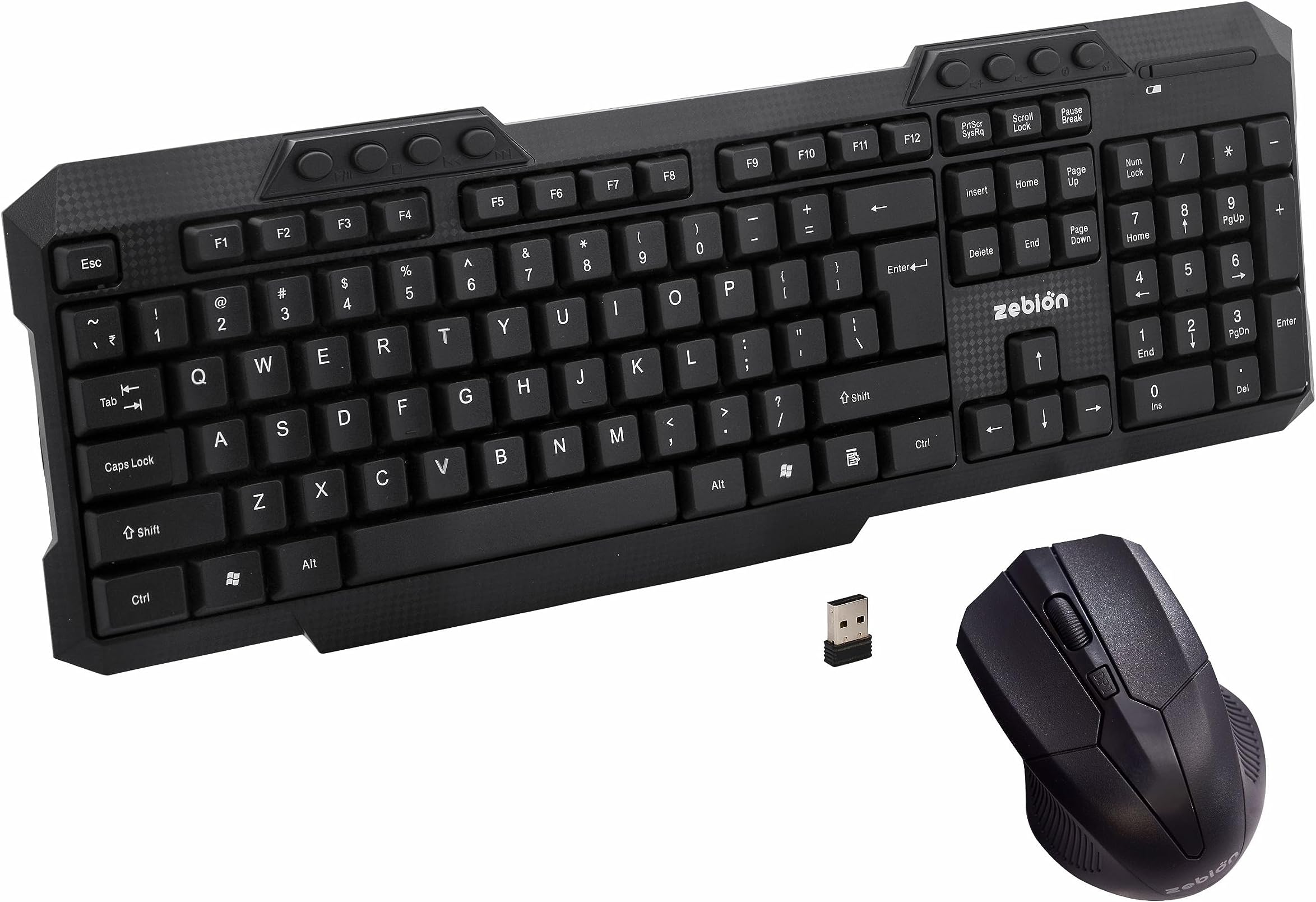 Amazon.in Buy ZEBION G2400 Wireless keyboard mouse combo with nano