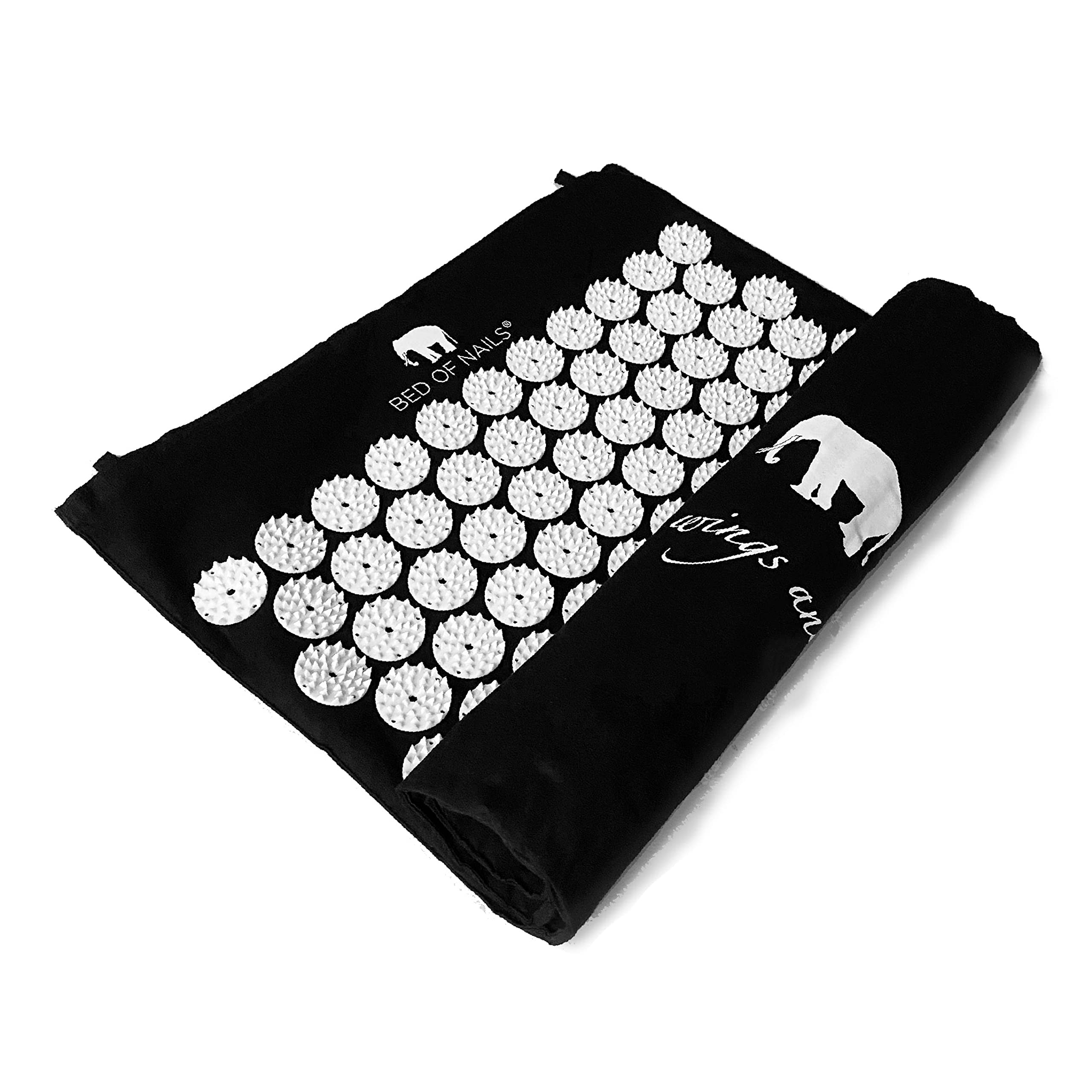 Bed of Nails Active Acupressure Mat for Pain and Relaxation (Black)