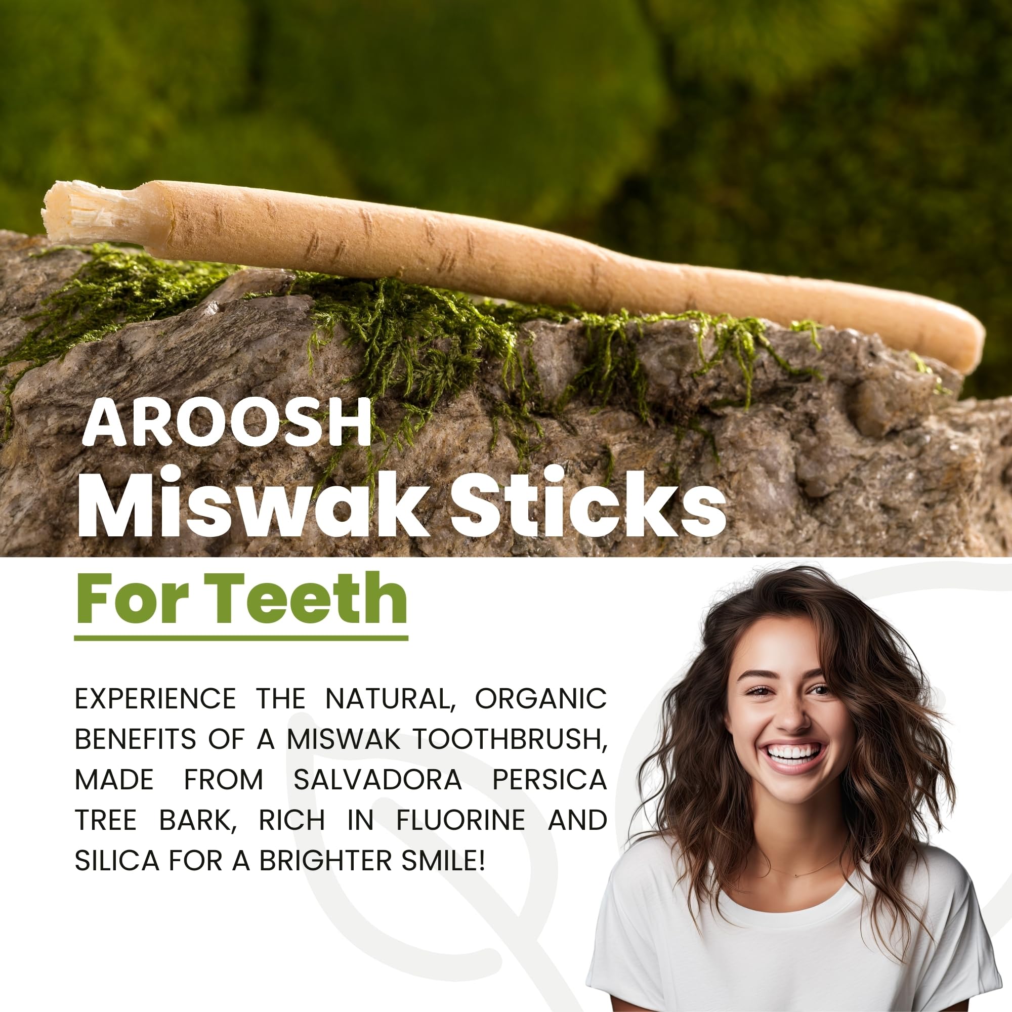 Pack De 12 Bâtons De Siwak (Miswak) + 2 Supports - Brosse à Dents Naturelle En Bambou