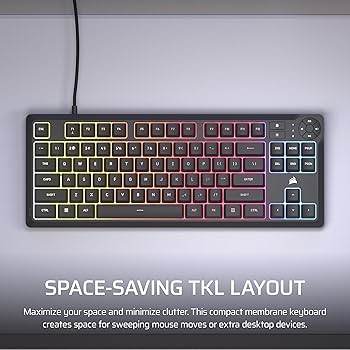 Amazon.com: Corsair K55 CORE TKL RGB Gaming Keyboard – Tenkeyless