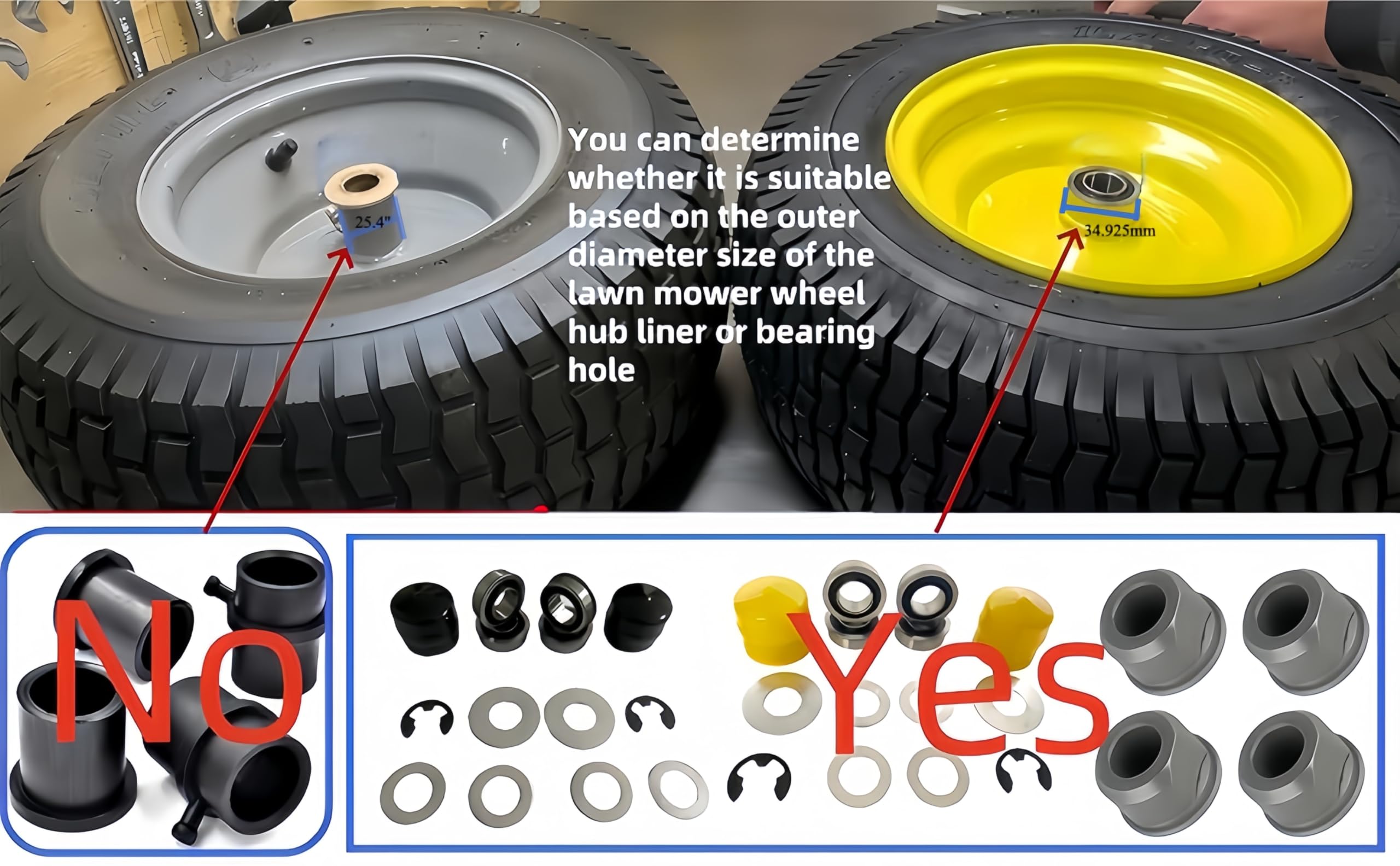 Defender Magnetico Serratura Coppia Mandrini Ruota Anteriore Per John Deere LA115 LA120 LA125 LA130 LA135 - Sinistro E Destro Mandrino In Acciaio Caltric - Foto 6
