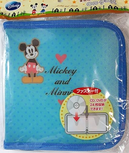 ディズニー ミッキー ミニー Cdケース ブルー Mickey Minnie 24枚収納 久野貿易商会 メディアケース 通販