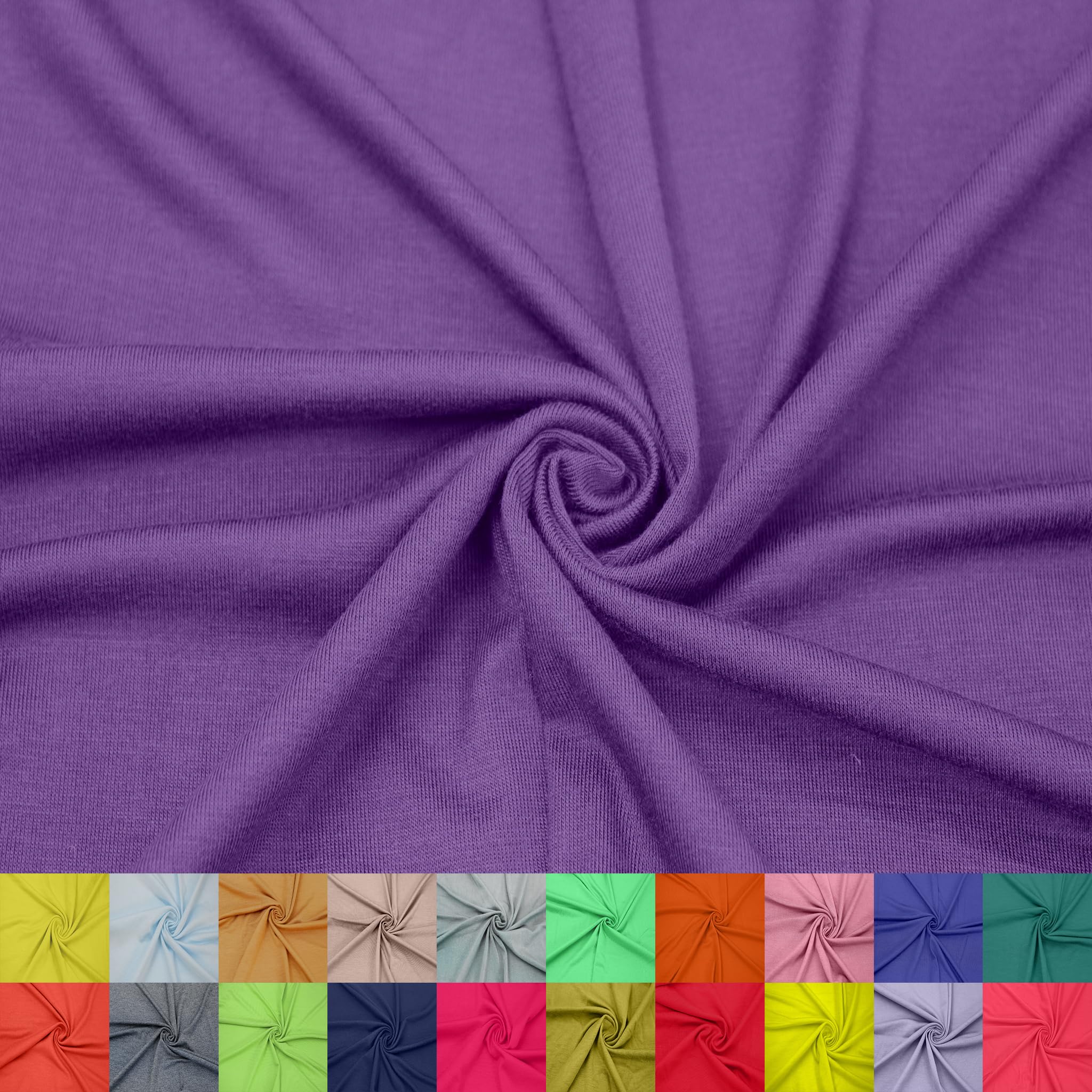 60" Wide Rayon Spandex Jersey Knit Fabric by The Yard - 4-Way Stretch, 200GSM, Medium Weight -Soft & Breathable - Apparel, Accessories, Maternity & Decorations — view 11