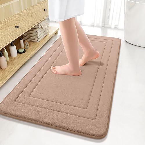 Miniatura 216 de Arotive Tapete de baño de espuma viscoelástica de 30 x 20 pulgadas, ultra suave y absorbente, lavable a máquina, cómodo tapete de baño para suelo