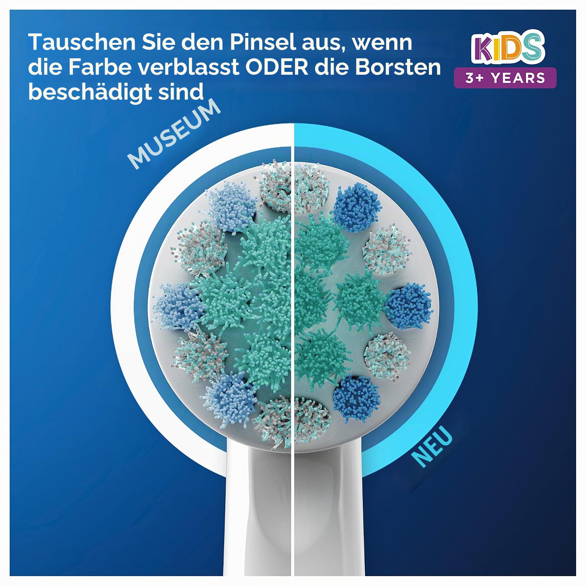 Oral-B Kids Spiderman Aufsteckbürsten für elektrische Zahnbürste, 8 Stück, extra weiche Borsten, Zahnbürstenaufsatz für Oral-B Zahnbürsten, für Kinder ab 3 Jahren, briefkastenfähige Verpackung