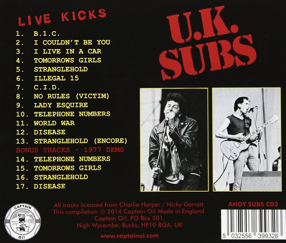 美盤　U.K. Subs Live Kicks Stiff パンク天国　punk 美盤 U.K. Subs Live Kicks Stiff パンク天国 punk パンク天国