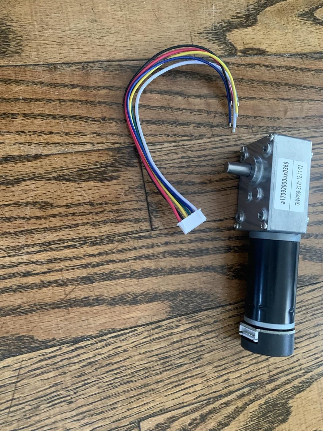 #US DC 12V 55 8.5Kg.cm Self-ing Worm with Encoder and Cable