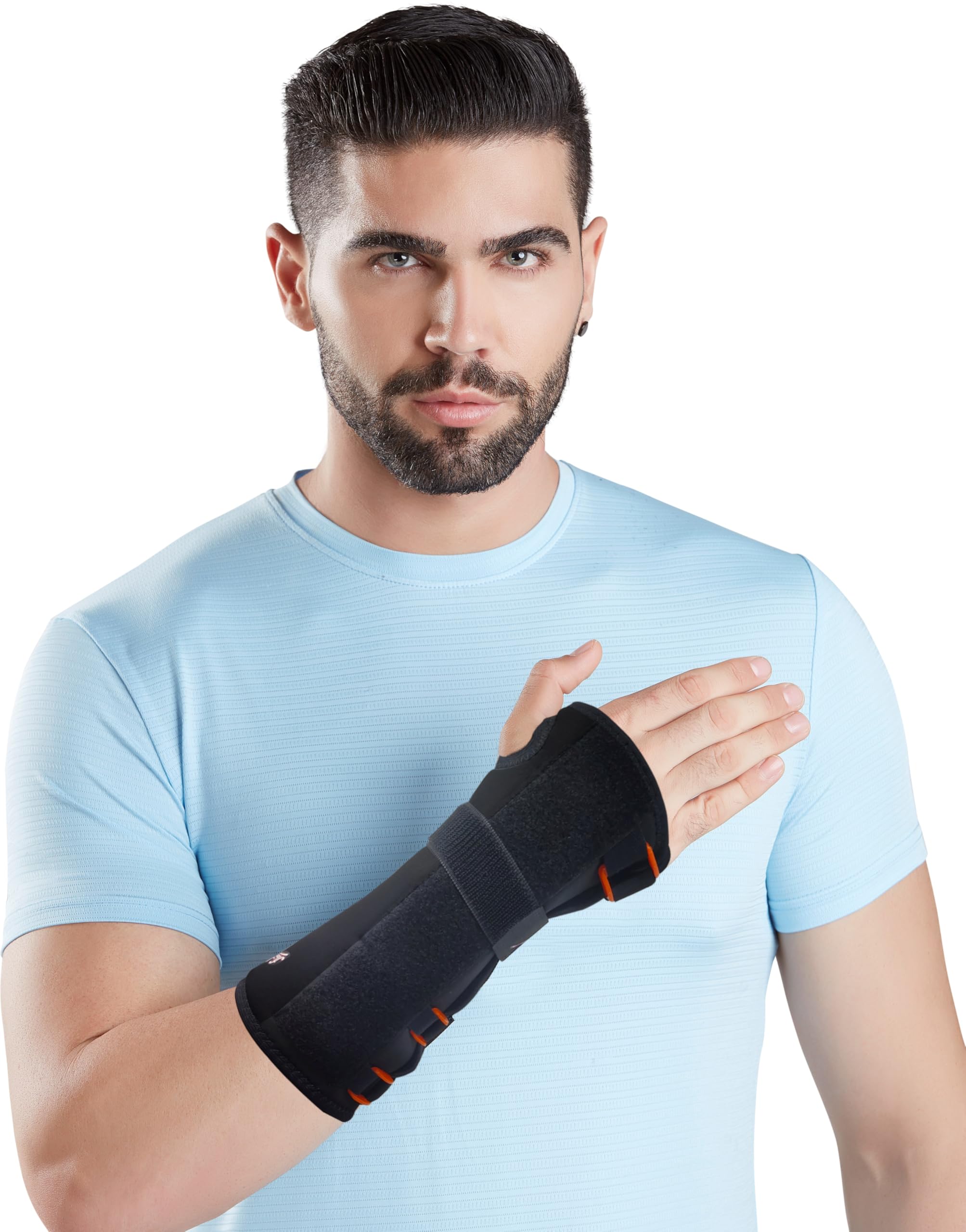 Flamingo Extended Forearm Brace | Adjustable Wrist & Forearm Splint for Pain Relief Carpal Tunnel | Large-picture-12