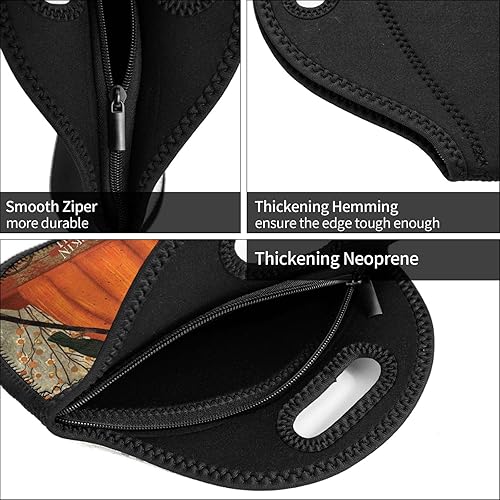 Miniatura 7 de Bolsa de almuerzo de neopreno para mujer, estilo vintage, con estampado de calabaza de otoño, con aislamiento térmico, reutilizable, hielera, caja