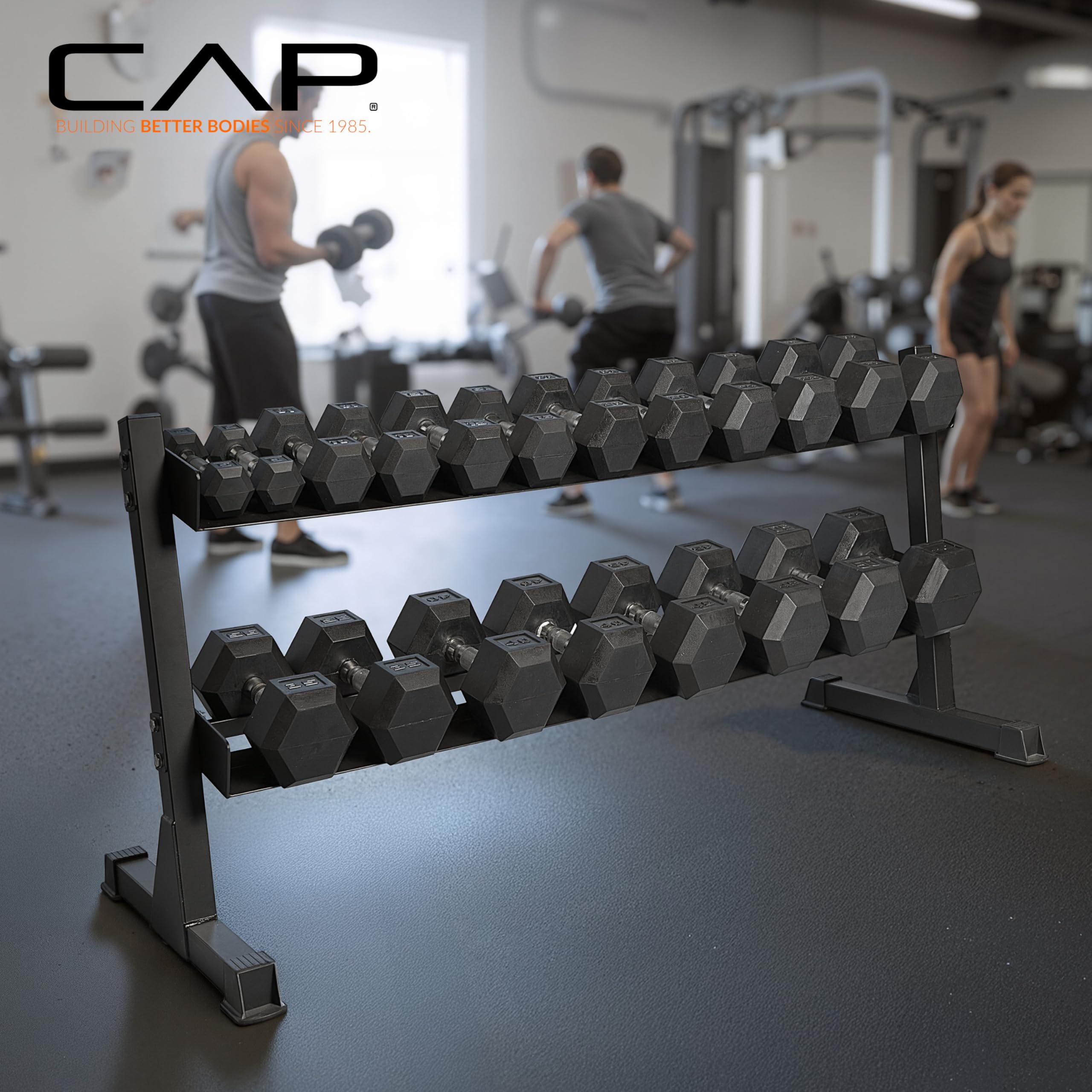 280 LB, 550 LB, 1200 LB Dumbbell Set with Horizontal 2-3 Tier Rack, Rubber Hex Free Weights, Home Gym Weight Set for Strength Training