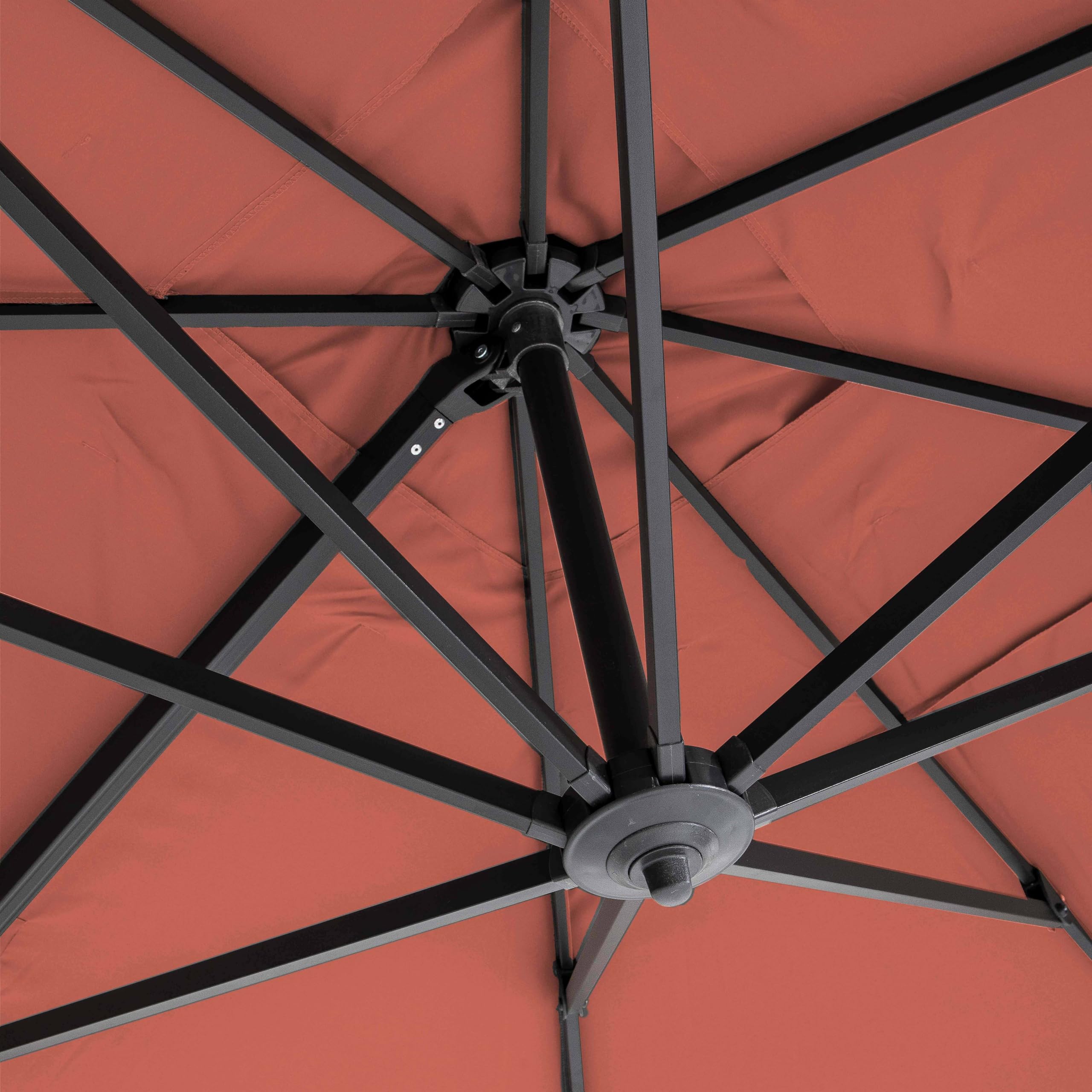 Oviala Toile pour Parasol déporté 4x3m Terracotta