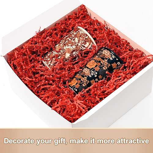 Miniatura 13 de Wowxyz Papel de corte arrugado de 2 libras, papel triturado de color blanco arrugado – Caja de regalo, cesta de relleno de bolsa, relleno de confeti