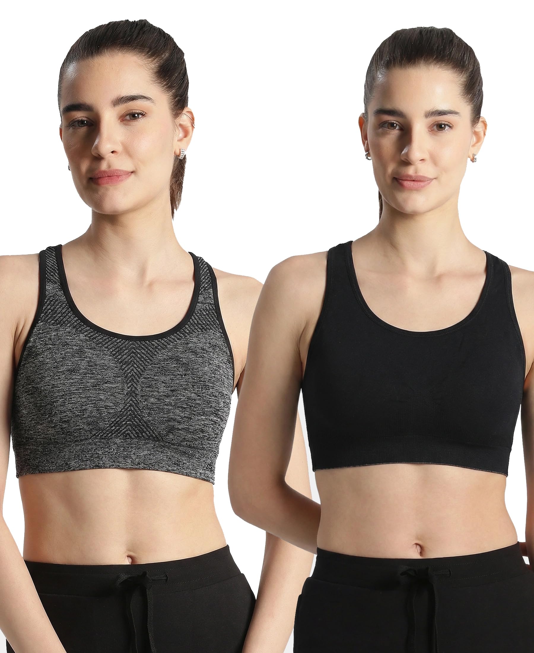 1386 Women's Wirefree Non Padded Micro Touch Nylon Elastane Full Coverage Active Bra with StayFresh Treatment-image-30