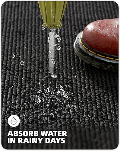 Miniatura 2 de Color&Geometry Tapete para puerta de entrada interior, atrapador de suciedad, absorbente, antideslizante, lavable, tapete grande de 24 x 48